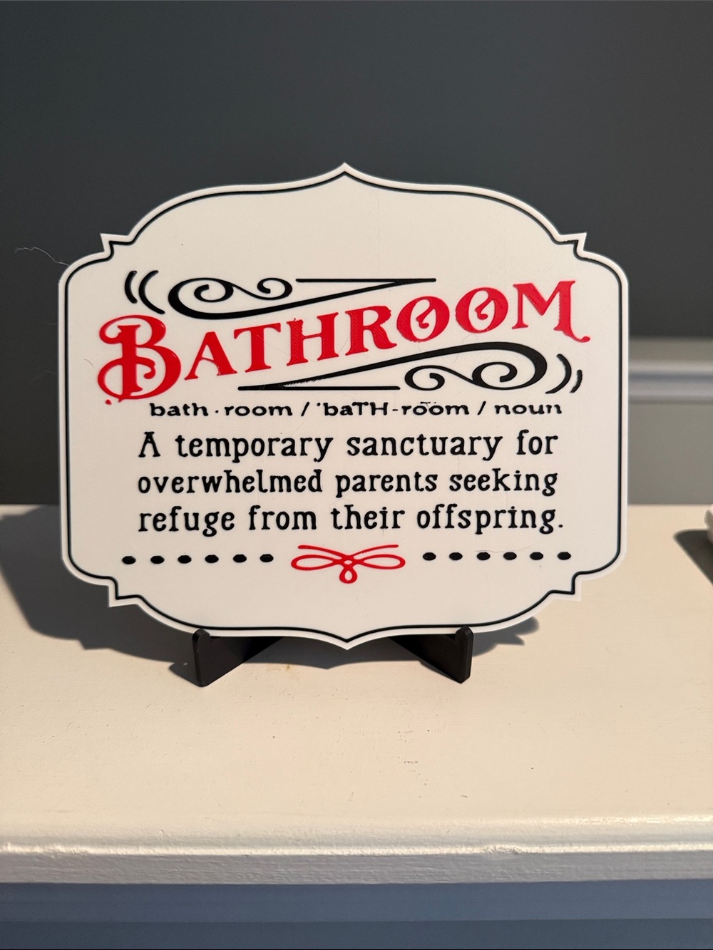 Funny Bathroom Wall Sign Set - with display stands - Picture 7 of 11